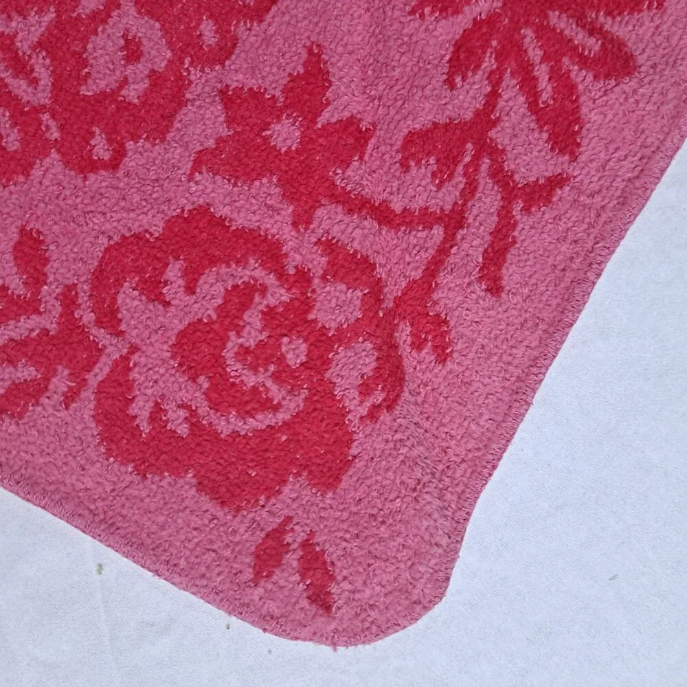 Vintage Stylehouse Bath Hand Towel Washcloth Pink Retro Soft 60s 70s USA Set x 4